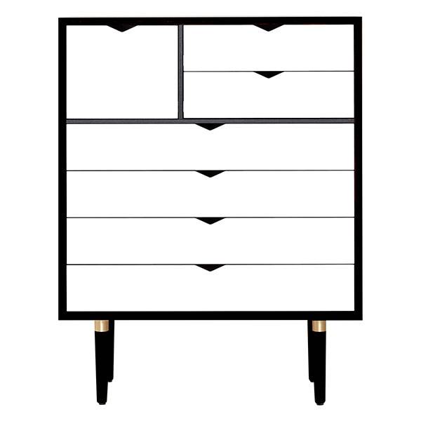 3: Andersen Furniture S8 kommode - Sort - Hvide fronter