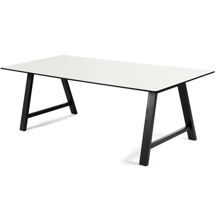 Andersen Furniture T1 spisebord - hvid laminat - sortbejdset eg