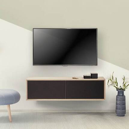 Andersen Furniture S2 tv-modul - eg sæbe - 2 rum - højde 32 cm