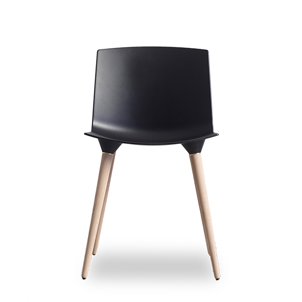Billede af Andersen Furniture TAC spisebordsstol - plast - Sort - Hvidpigmenteret mat lak