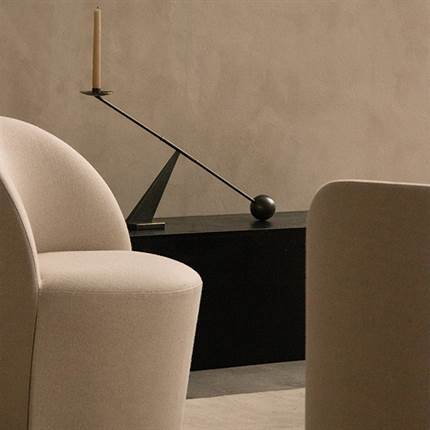 Tearoom club chair med drejefunktion i en stue