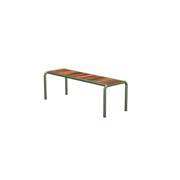HOUE Avanti havebænk i træ medium - Thermo Ash Olive Green