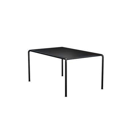 Sort havebord i aluminium