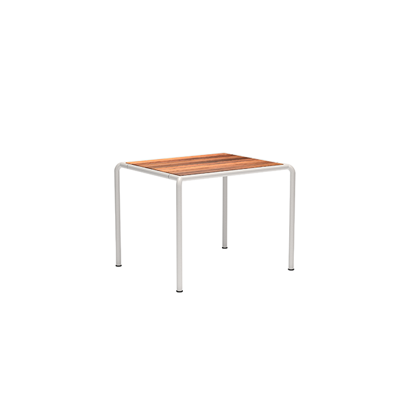 HOUE Avanti havebord i træ 83 x 98 cm – Thermo Ash Muted White
