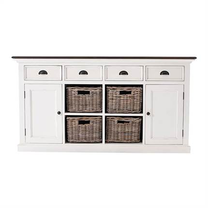 Novasolo - Halifax Accent buffet med 4 kurve og brun topplade