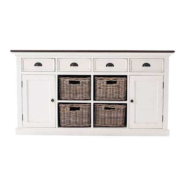 Novasolo - Halifax Accent buffet med 4 kurve og brun topplade