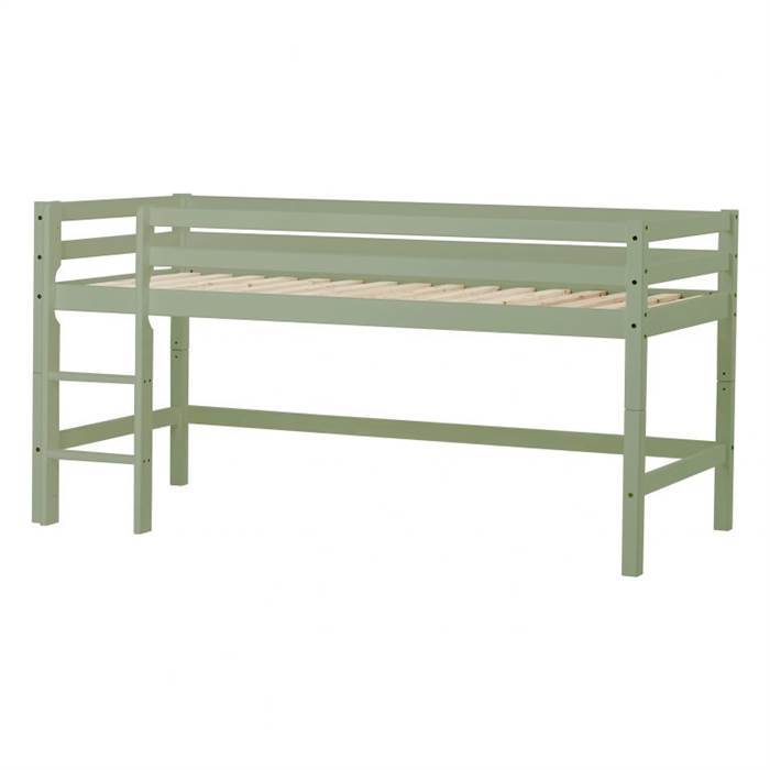Hoppekids ECO Dream halvhøj seng - Pale green - 90 x 200 cm