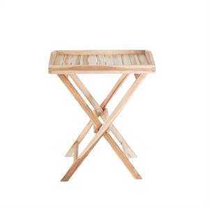 Bakkebord i massiv teak - 60 x 40 cm