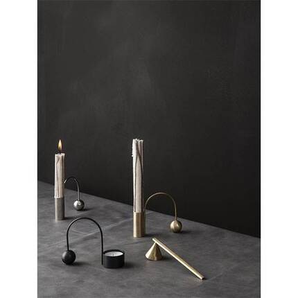 Ferm Living Balance Tealight Holder - Black Brass