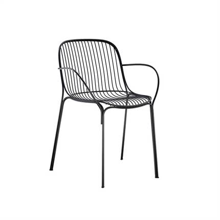Kartell Hiray havestol med armlæn - Black