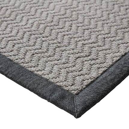 Bolero afpasset tæppe med kantbånd - grå
