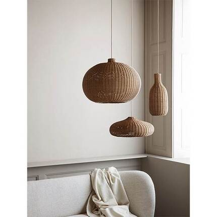 Ferm Living Braided Lampshade - Disc - Natural