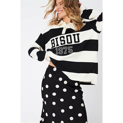 Crās Bisoucras bluse - Black/White strips 