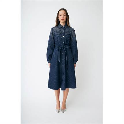 Cras CelineCras Kjole - Dark blue denim