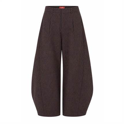 Cras Barrelcras Pants - Brown Checks