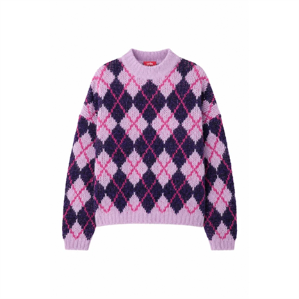 Cras Skylarcras Pullover - Purple Argyle