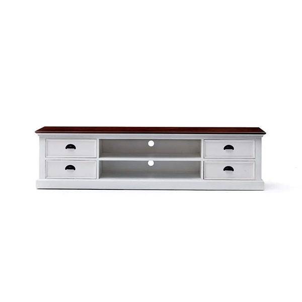 Novasolo - Halifax Accent TV-bord - hvid med brun top