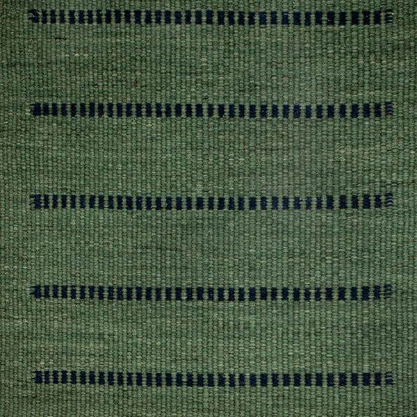 C. Olesen Kelim tæppe - Mista Stripe - 250 x 300 cm - Grøn