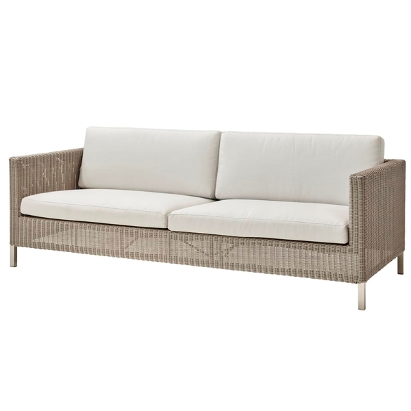 #3 - Cane-Line Connect 3-pers havesofa - taupe, hynde i hvid