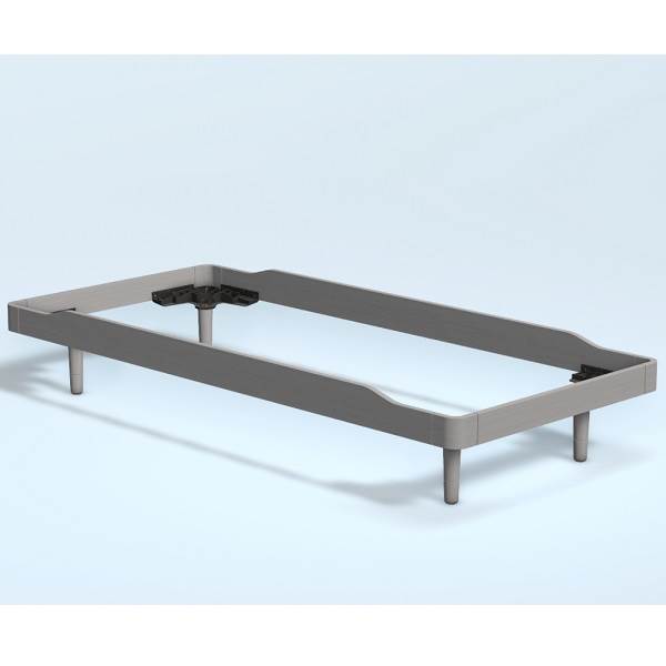 Noa Sengeramme 80x200 Cm Chalk Grey Oak Høj Uden Hjul Fra Auping