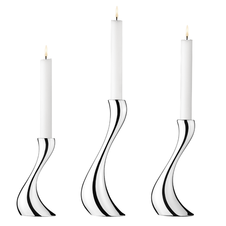 Georg Jensen Cobra lysestage sæt - stor/mellem/lille - 3 pak