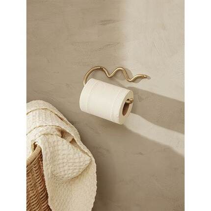 Ferm Living Curvature toilet paper holder - Brass