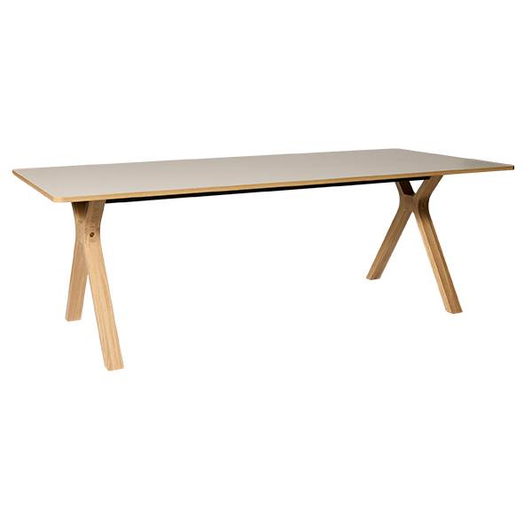 Andersen Furniture Space add spisebord i kashmir grey 95x220 cm - Eg hvidpig. mat lak : Erling Christensen Møbler
