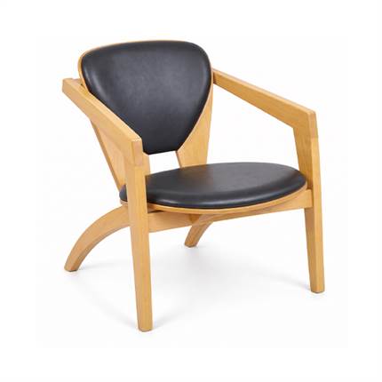 Wegner Butterfly GE460 stol - Lakeret bøg / sort læder