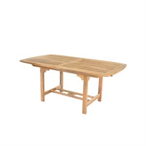 Boston Teaktræs havebord med udtræk - 90 x 150/200 cm