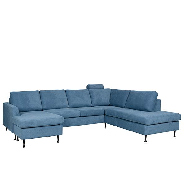 Billede af Dublin u-sofa med chaiselong og open end, light grey, venstrevendt