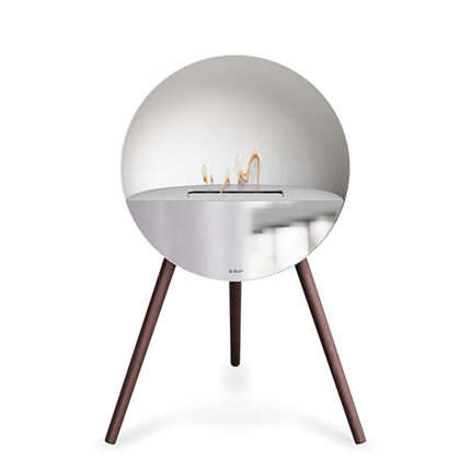 Eye - biopejs i hvid med ben i røget eg