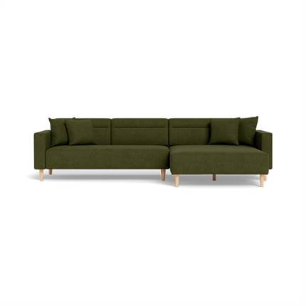 Fyn sofa med chaiselong - Grøn
