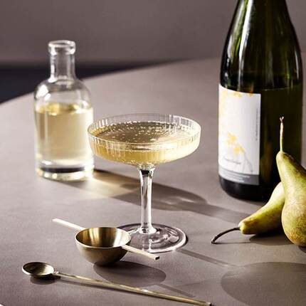 Ferm Living Ripple Champagne Saucer glas - 2 stk.