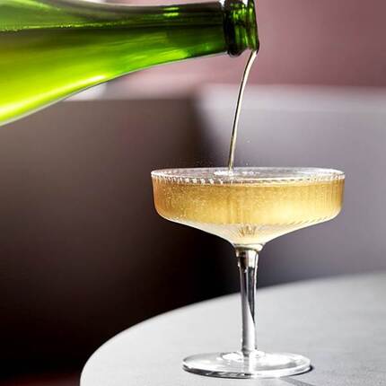 Ferm Living Ripple Champagne Saucer glas - 2 stk.