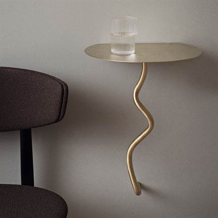 Ferm Living Curvature wall table - Brass 