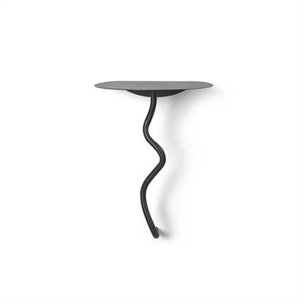 Ferm Living Curvature wall table - Black brass 