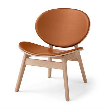 Findahl by Hammel One loungestol - Eg/cognac læder