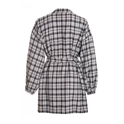 Achha Freja jacket -  Black grey checkered