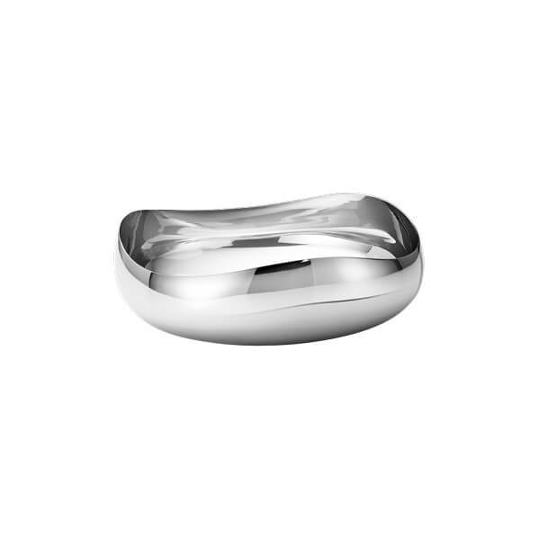Georg Jensen Ciotola Cobra In Acciaio Inox – Design Scultoreo Per Snack, Ø27 Cm, Altezza 7,5 Cm