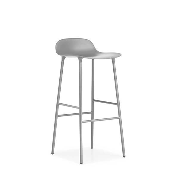 Køb Normann Copenhagen Form barstol – Grå/stål