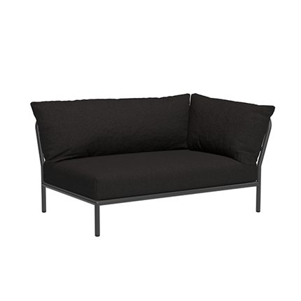 Udendørs hjørnesofa i sort