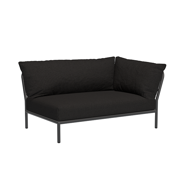Udendørs hjørnesofa i sort