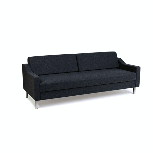 Hestbæk Sovesofa Model 413 D Kira 23 Sort/grå Uldstof
