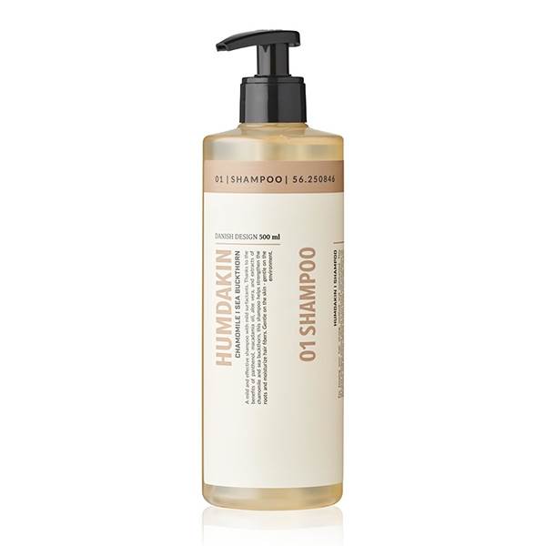 Se Humdakin 01 Shampoo - Chamomile & sea buckthorn - 500 ml hos Erling Christensen Møbler