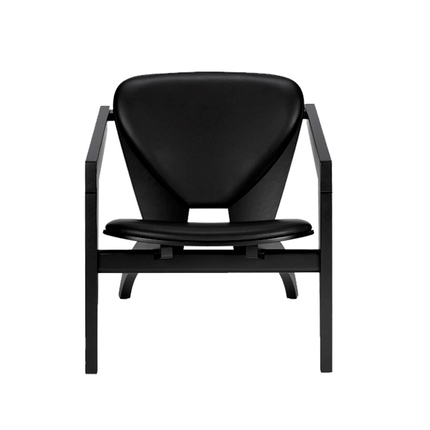 Wegner Butterfly GE460 stol - sortbejdset eg - sort læder 
