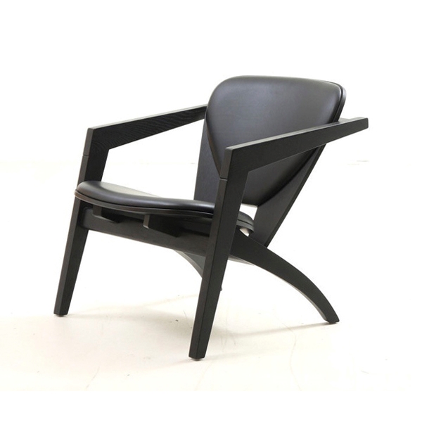 Køb Wegner Butterfly GE460 stol – Sortbejdset eg – Sort læder