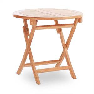 Havebord rundt i massiv teak - Ø66 cm