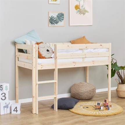 Hoppekids ECO Comfort halvhøj seng 70x160 cm - Natur