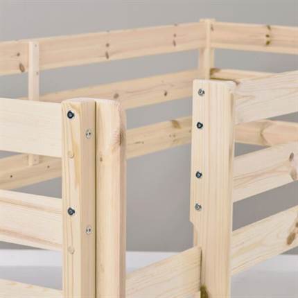 Hoppekids ECO Comfort halvhøj seng 70x160 cm - Natur