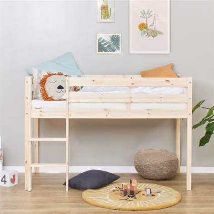 Hoppekids ECO Comfort halvhøj seng 70x160 cm - Natur
